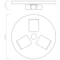 1296001 3-Way Plate Astro lighting потолочный светильник матовый белый — фото 1