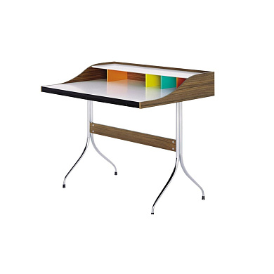 41250300 Home Vitra Стол письменный ореховый с хромированными деталями