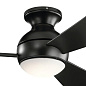 54" Sola Fan Satin Black люстра-вентилятор 330152SBK Kichler — фото 2
