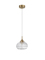 Satin Gold Metal Clear Glass LED E14 1x5 Watt 100-240 Volt IP20 Bulb Excluded D: 18 H: 120 cm