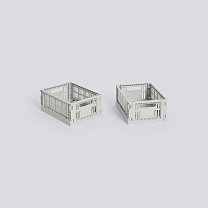 Ящик для хранения HAY Colour Crate Mini, набор из 2 шт., серый