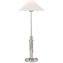 Hargett Buffet Lamp полированный никель с льняным абажуром