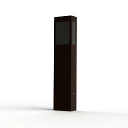 108020046 Roger Pradier Brick2 садовый столбик коричневого цвета с корпусом прямоугольной формы и стеклянной вставкой