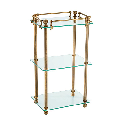 110821 Bathroom Rack Devon vintage brass finish SIDE TABLES Eichholtz