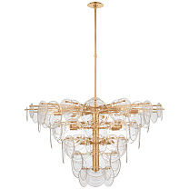 Loire Extra Large Chandelier золото с прозрачным стеклом стриэ
