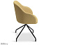 Sylvie 721 Вращающийся стул с тканевой обивкой и подлокотниками Origins 1971