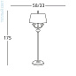 Kolarz ASCOT 0195.42.4 торшер состаренная латунь длина 58cm ширина 33cm высота 175cm 2 лампы e14 — фото 3