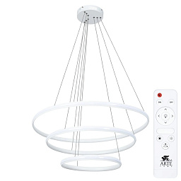 A2198SP-3WH Arte Lamp MERIDIANA подвесная люстра с кольцами и прозрачными подвесами
