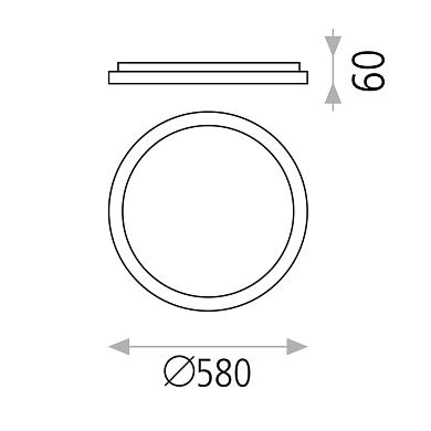 потолочный светильник с регулировкой яркости, чёрный