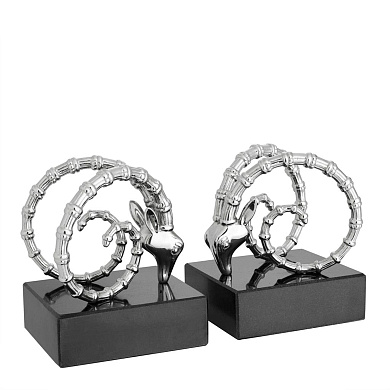 110980 Bookend Ibex nickel finish set of 2 держатель для книг Eichholtz