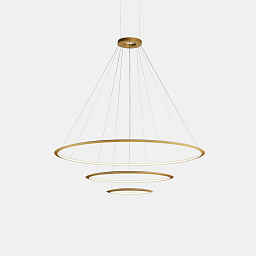 CD4J-00W9AZRUEF Leds C4 Circular подвесная люстра с четырьмя кольцами золотистого цвета
