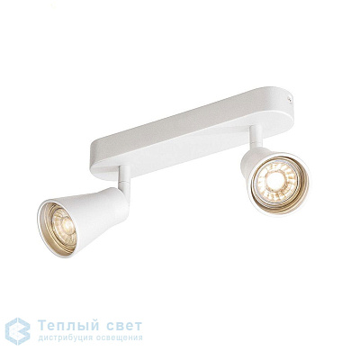 двухламповый потолочный спот белого цвета