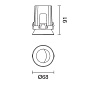 QA70 Laser iGuzzini Fixed round recessed luminaire - Minimal - Wall Washer - Chrome — фото 1