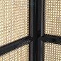 111834 Folding Screen Bahamas black finish natural cane Eichholtz