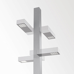 POLESANO 4M - 4 ANCHORED A Delta Light POLESANO уличный прожектор на серой опоре с двойным креплением