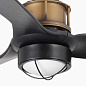 33429WW-10 Faro JUST FAN люстра-вентилятор со светом Ø810 3 лопасти старое золото/чёрные WiZ — фото 2