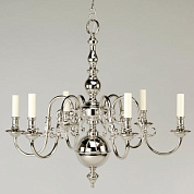 CL0202.NI.SE Dutch Chandelier, 6 Lights, Nickel, Small