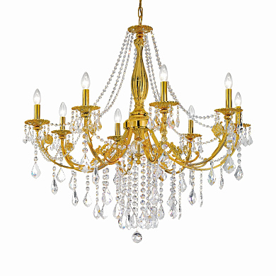 Kolarz PISANI CRYSTAL 1301.88.15.SpT люстра французское золото ø101cm высота 100cm мин. высота 120cm макс. высота 180cm 8 ламп e14