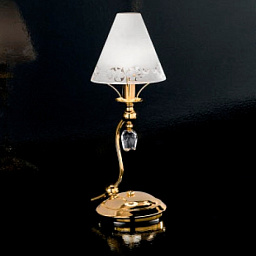 397/1L Gold White IDL Fosca настольная лампа с тканевым абажуром и золотым основанием
