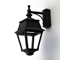 Avenue 2 N° 4; Clear glass Built-in LED 2700°K warm white 13W; Dark black