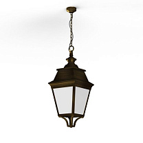 Avenue 3 N° 1; Opal PMMA Built-in LED 3000°K warm white 35W; Gold patina