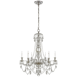RL5007CG Visual Comfort Daniela подвесная хрустальная люстра с расширенным нижним ярусом