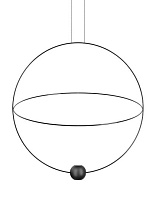 ELARA PENDANT LARGE 10 MT. MATT/GLOSSY BLACK 3000K CE