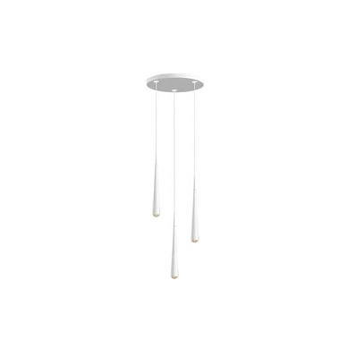 CNO03-3 Grau Niceone CHANDELIER 3 WHITE/WHITE/WHITE Трёхрожковый подвес белый