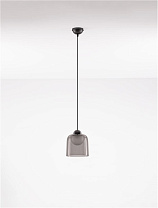 Sandy Black Carbon Steel, Aluminium & Smokey Acrylic LED 5Watt 220-240Volt 227Lm IP20 3000K D:14 H:200 cm