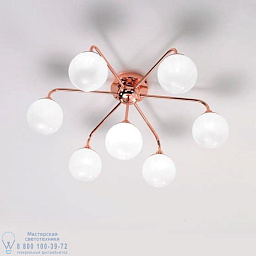 7210/P7 MM lampadari Dots потолочный светильник с семью плафонами на медном основании