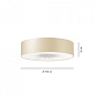 PLSKI100E27MABC Axolight Skin 100 PL Ceiling lamp with lampshade in eco кожа белый; коричневый — фото 3