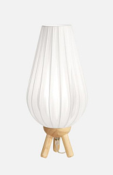 123320 Globen Lighting Swea настольный светильник с гофрированным плафоном на деревянных ножках