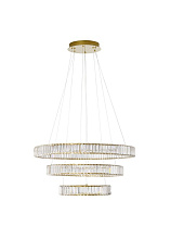 Triac Dimmable Platinum Gold Metal & Crystal LED 92Watt 220-240 Volt 4600Lm 3500K IP20 D: 80 H: 160 cm