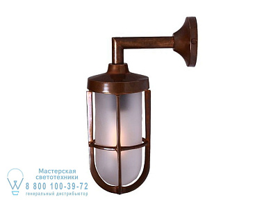 CLADACH BRASS WELL GLASS WALL LIGHT Настенный светильник прямого света ручной работы Mullan Lighting MLWL053ANTBRSCL