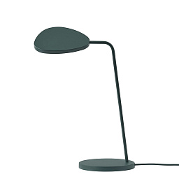 13424 Muuto Leaf настольная лампа с изогнутой стойкой темно зеленая