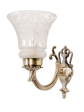 Small Embossed Single U Arm Wall Light бра FOS Lighting Allu-U-EMBZGhanti-WL1