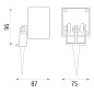 ACB Iluminacion Apus 16/2058 Бра Текстурированный Антрацит, LED 1x6W 3000K 550lm, IP65, Встроенный LED