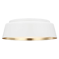 Asher Medium Flush Mount матовый белый с белым стеклом