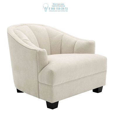 111272 Chair Polaris ecru velvet Eichholtz