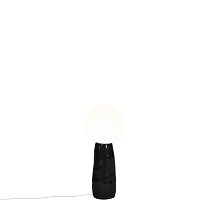 Kokeshi Small, белое матированное стекло, чёрное основание