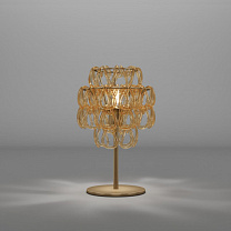 MINIGIOGALI НАСТОЛЬНАЯ ЛАМПА CRYSTAL AMBER MATT BRONZE 1 E27 CE