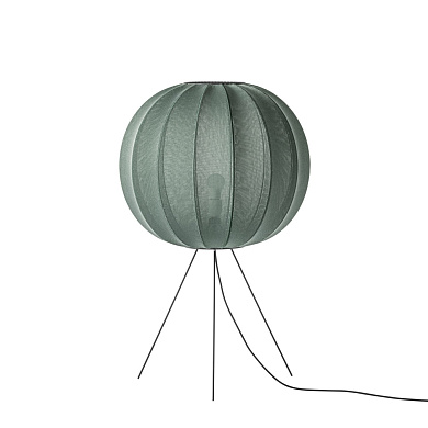 KW60 TG FME Knit-Wit Made By Hand Напольный торшер средний Ø60 с зелёным текстильным абажуром