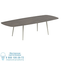 STYLETTO STANDARD ОБЕДЕННЫЙ СТОЛ 300X120CM АЛЮМИНИЕВЫЕ НОЖКИ ГРИБНАЯ КЕРАМИЧЕСКАЯ СТОЛ TERRA MARRONE Royal Botania