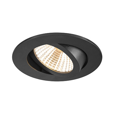 1007386 SLV NEW TRIA® 68 ROUND светильник встраиваемый с LED 8.3Вт, 2700K, 705лм, 38°, димм., черный