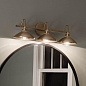 Clyde 3 Light Vanity Light Champagne Bronze настенный светильник 45945CPZ Kichler — фото 2