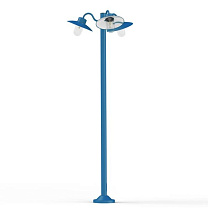 Belcour N° 6; Clear glass E27 60W; Matt azure blue