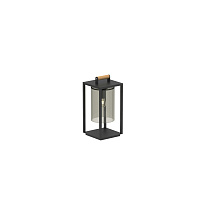 DOME SMALL - ALUMINIUM POWDERCOATED BLACK/SMOKE GLASS
