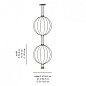 SPLIADG8NEOOLED Axolight Liaison Double L8 SP LED крупная дизайнерская люстра золотой; чёрный — фото 1