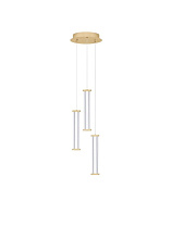 Triac Dimmable Brushed Gold Metal & Clear Acrylic LED 13 Watt 220-240 Volt 910Lm IP20 2700K D:25 H:150 cm