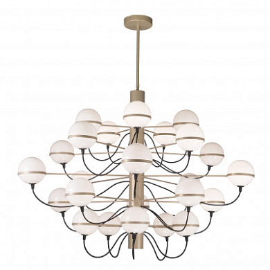 Metal Lux Giro SP 25L дизайнерская люстра со стеклянными рассеивателями белый; шампань 280.125.02